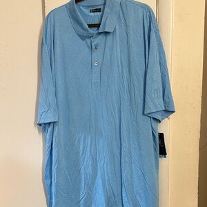 PGA Tour Light Blue Polo Alaska Blue Heather Golf Polo Shirt 3X New